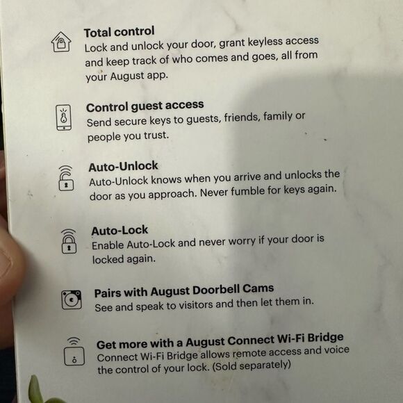 August Home Smart Lock 3rd Generation Keyless Entry Never used - Picture 3 of 8